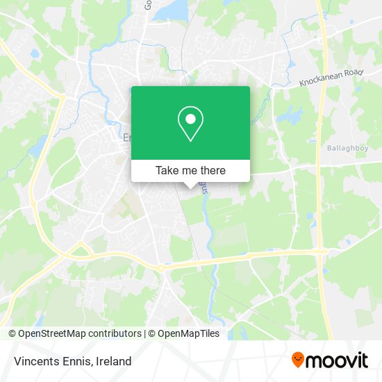 Vincents Ennis map