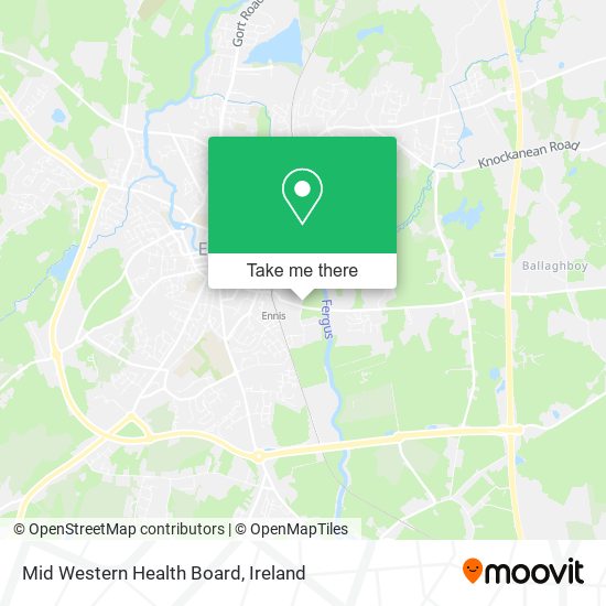 Mid Western Health Board map