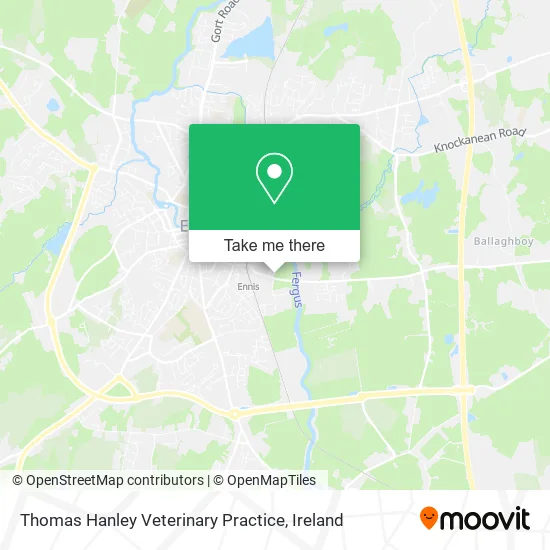 Thomas Hanley Veterinary Practice map