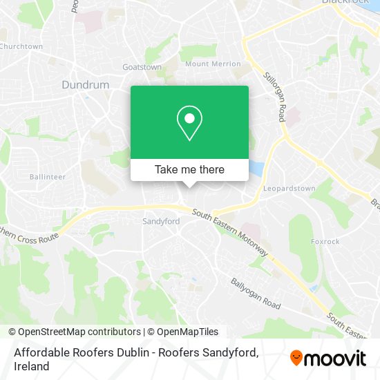 Affordable Roofers Dublin - Roofers Sandyford map