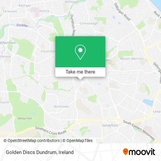 Golden Discs Dundrum map