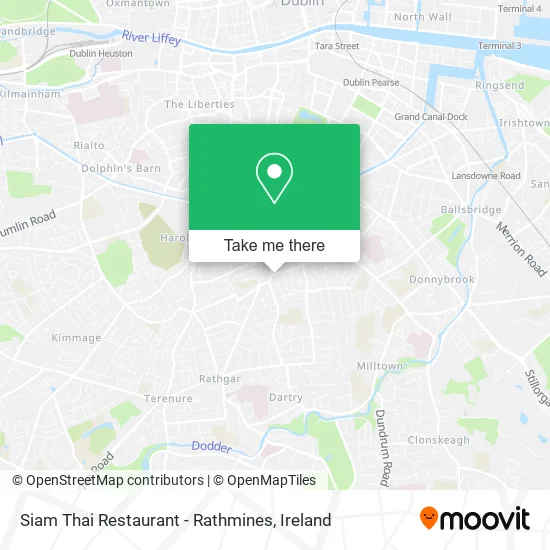 Siam Thai Restaurant - Rathmines map