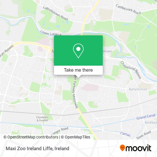 Maxi Zoo Ireland Liffe map