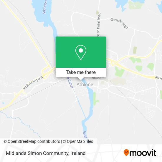 Midlands Simon Community map