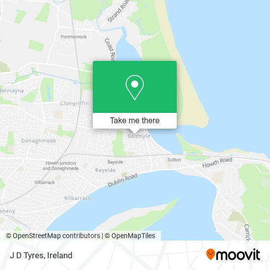 J D Tyres map