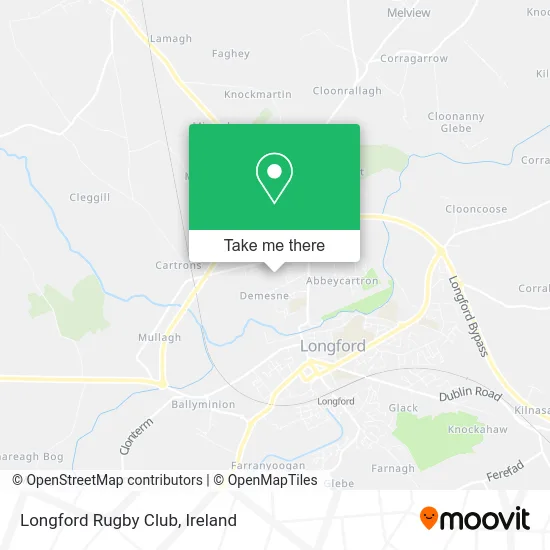 Longford Rugby Club map
