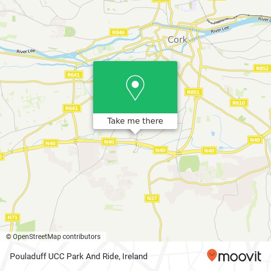 Pouladuff UCC Park And Ride map