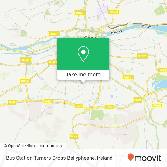 Bus Station Turners Cross Ballypheane map