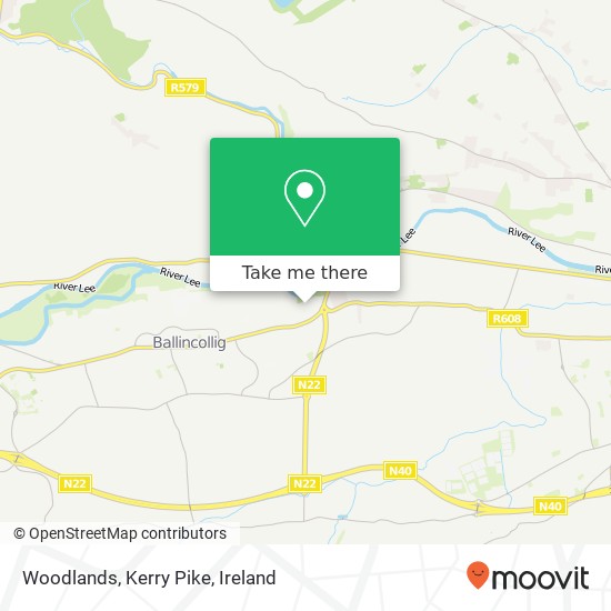 Woodlands, Kerry Pike map