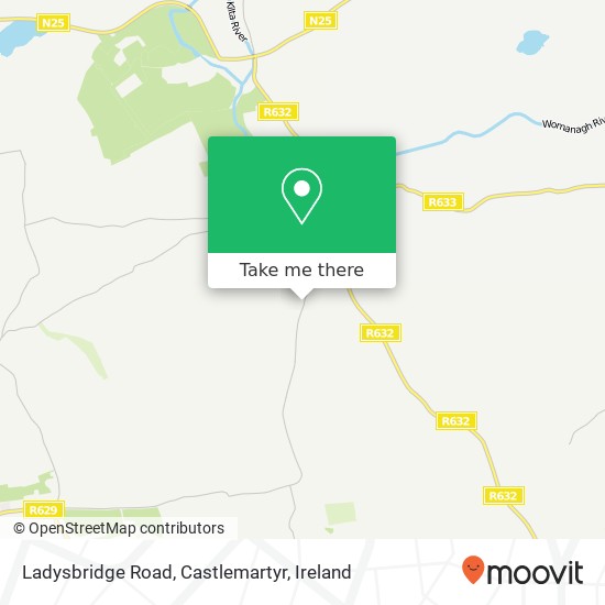 Ladysbridge Road, Castlemartyr map
