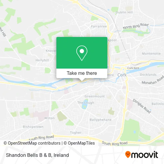 Shandon Bells B & B map