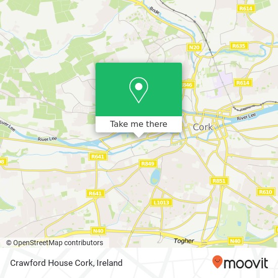 Crawford House Cork map