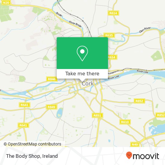 The Body Shop map