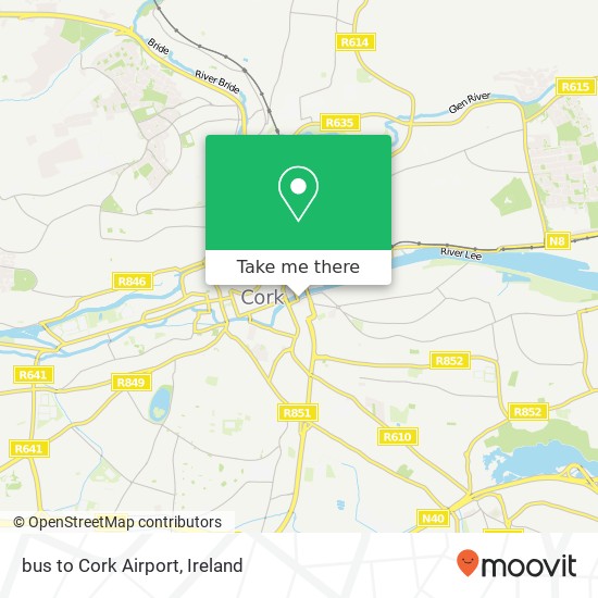 bus to Cork Airport map
