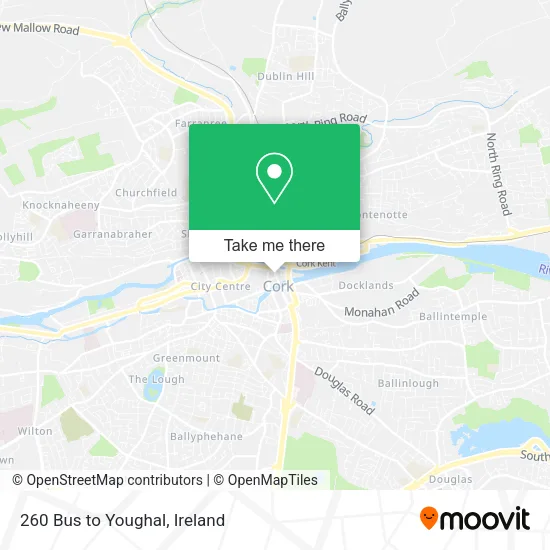 260 Bus to Youghal map