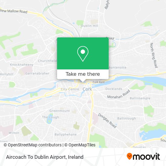 Aircoach To Dublin Airport map