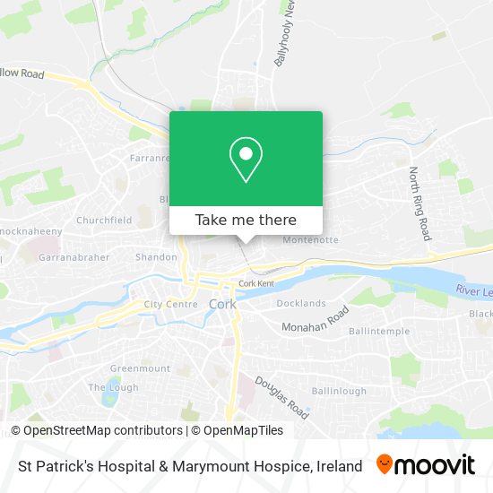 St Patrick's Hospital & Marymount Hospice map