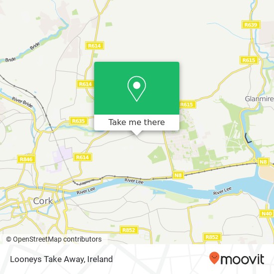 Looneys Take Away map