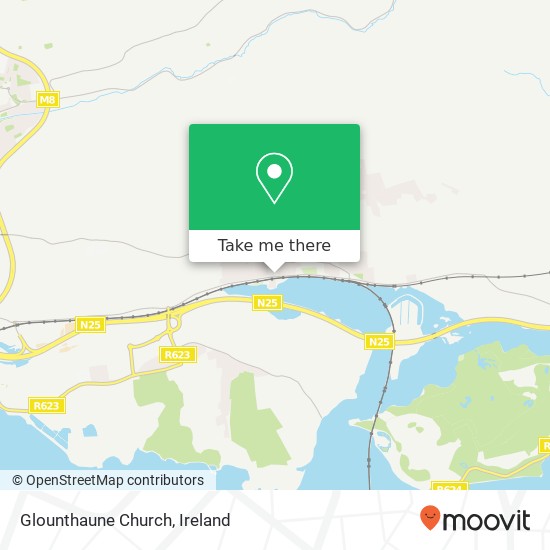 Glounthaune  Church map