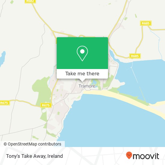 Tony's Take Away map