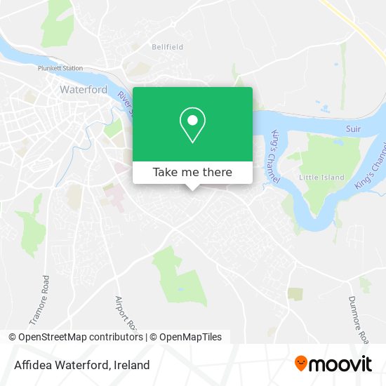 Affidea Waterford map