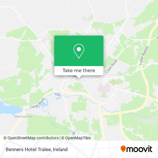 Benners Hotel Tralee map