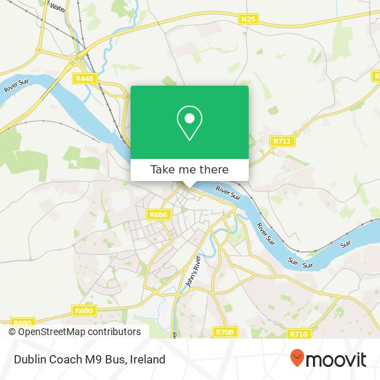 Dublin Coach M9 Bus map