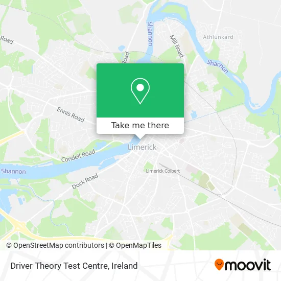Driver Theory Test Centre map