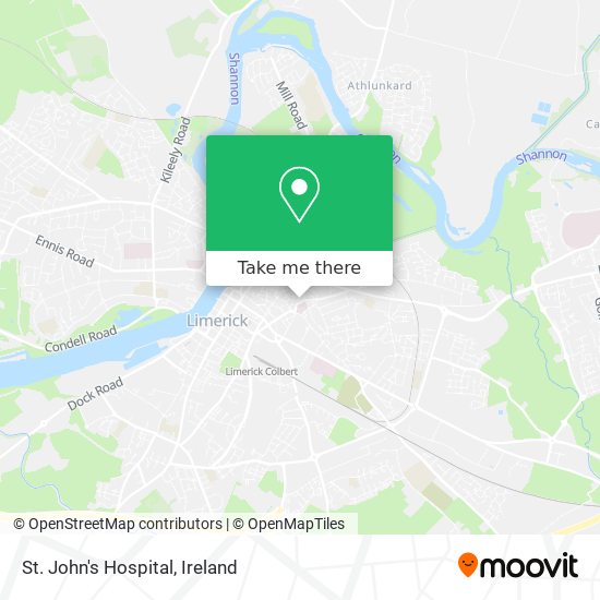 St. John's Hospital map
