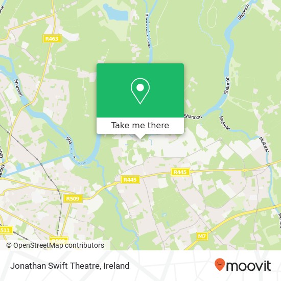 Jonathan Swift Theatre map