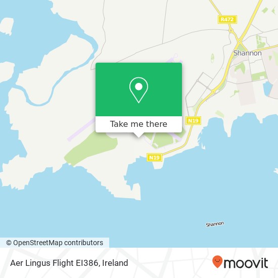 Aer Lingus Flight EI386 map