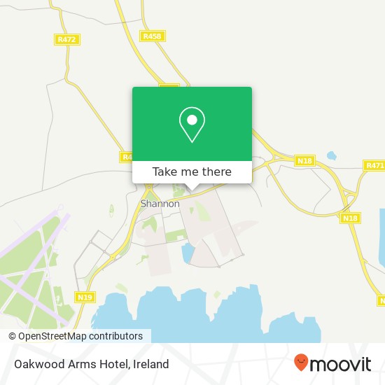 Oakwood Arms Hotel map