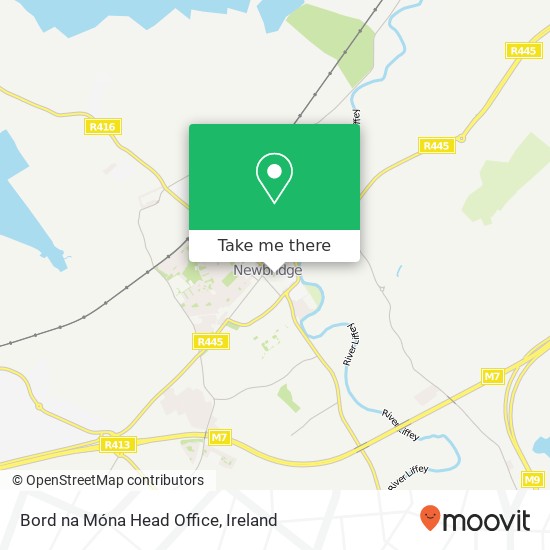 Bord na Móna Head Office map