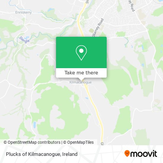 Plucks of Kilmacanogue map