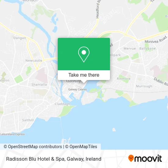 Radisson Blu Hotel & Spa, Galway map
