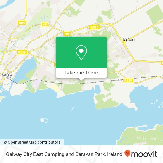 Galway City East Camping and Caravan Park map
