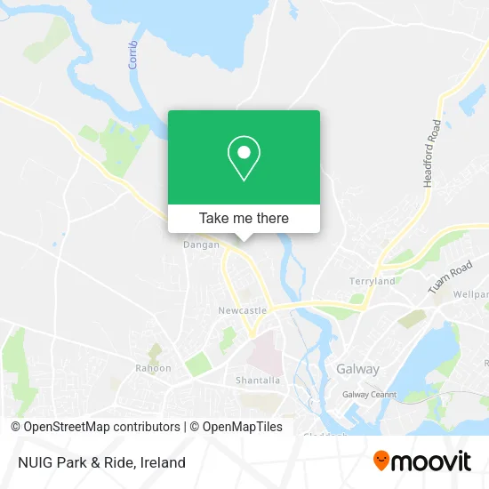 NUIG Park & Ride map