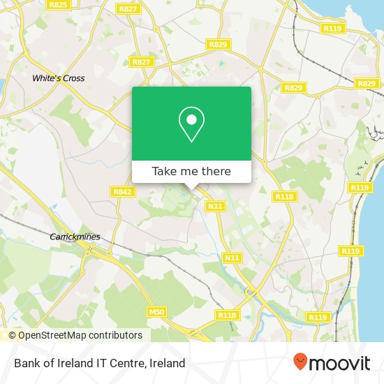Bank of Ireland IT Centre map