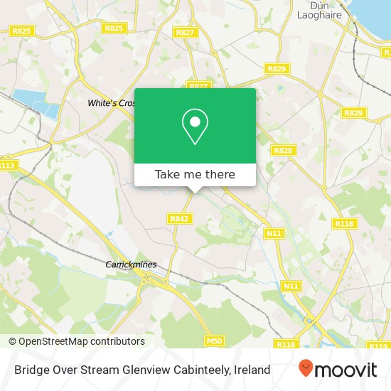 Bridge Over Stream Glenview Cabinteely map