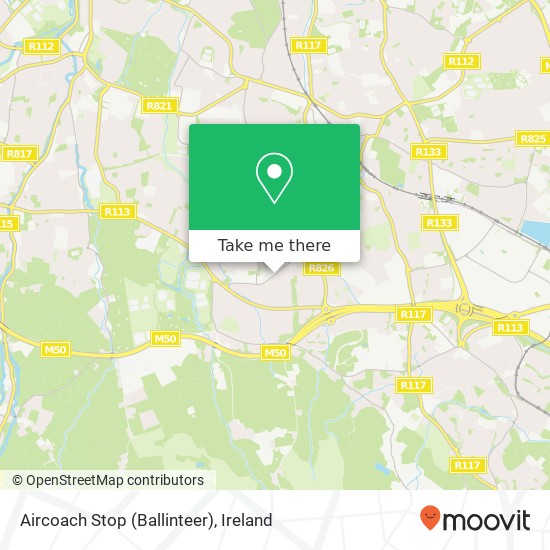 Aircoach Stop (Ballinteer) plan