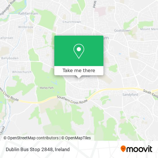 Dublin Bus Stop 2848 map