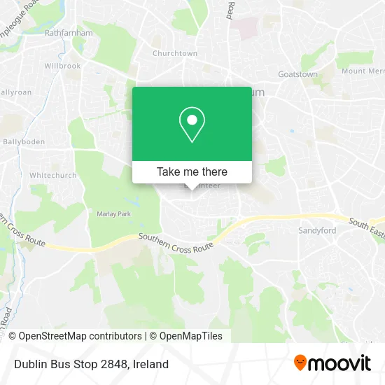 Dublin Bus Stop 2848 map