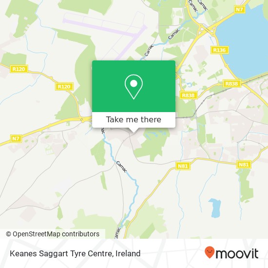 Keanes Saggart Tyre Centre map