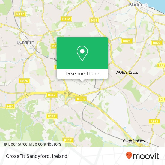 CrossFit Sandyford map