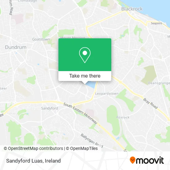 Sandyford Luas map