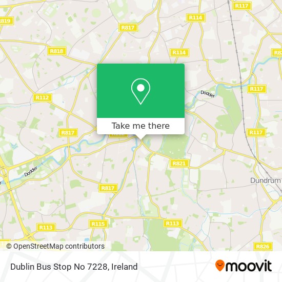 Dublin Bus Stop No 7228 plan