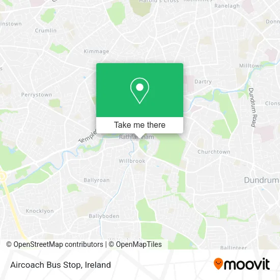 Aircoach Bus Stop map