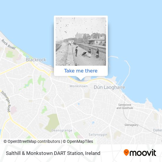 Salthill & Monkstown DART Station map
