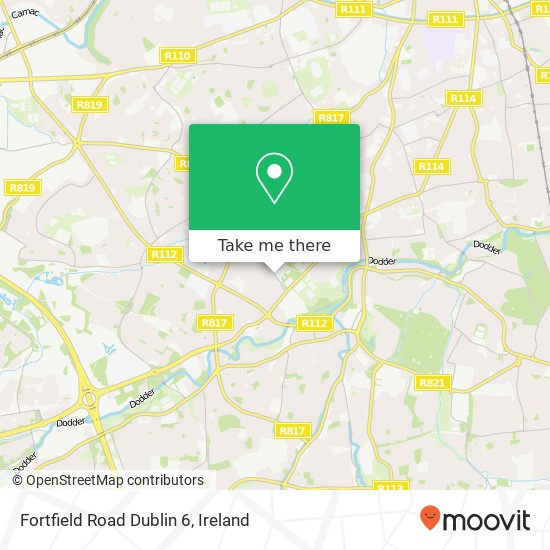 Fortfield Road Dublin 6 map