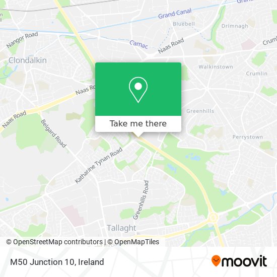 M50 Junction 10 map